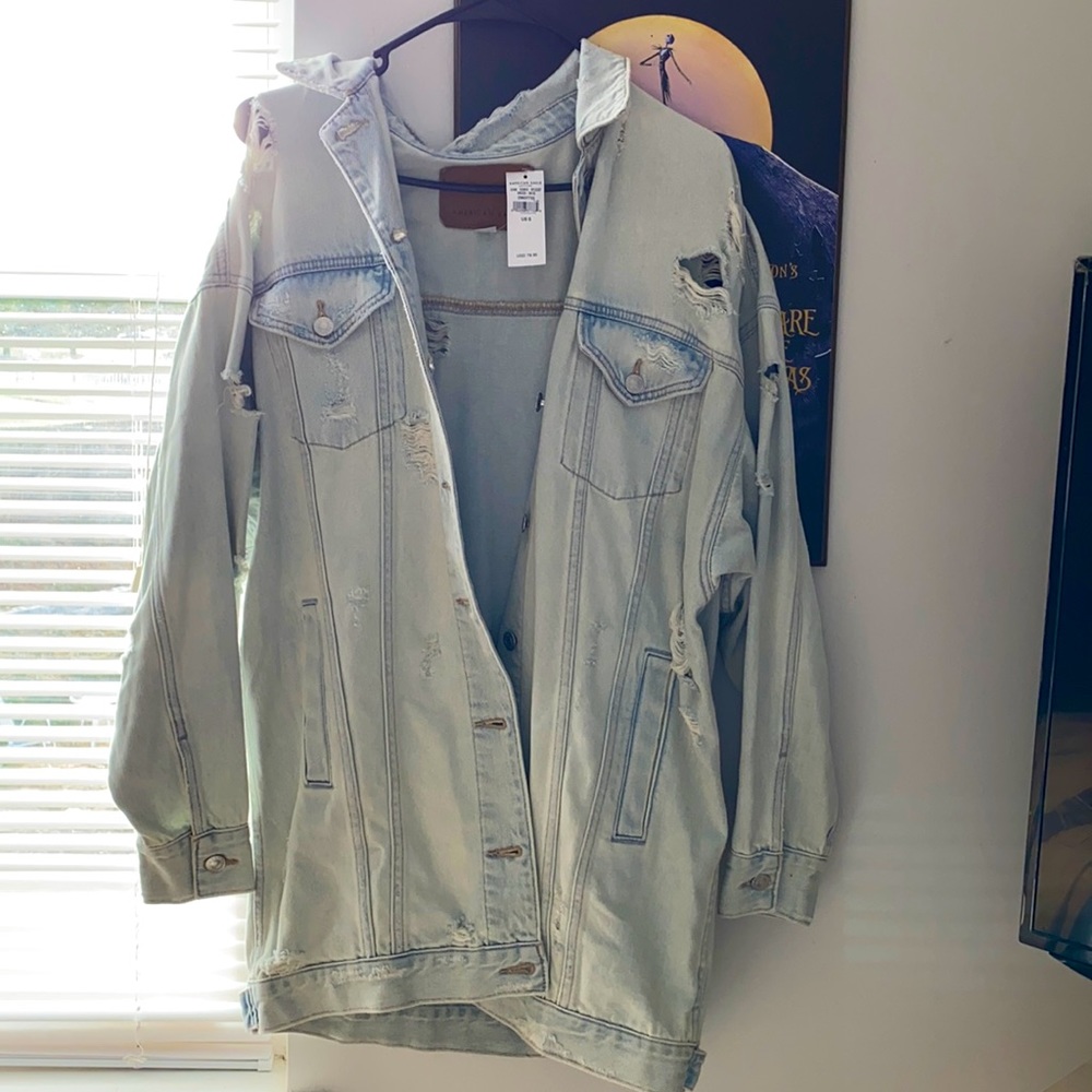 American Eagle Ripped Jean Jacket